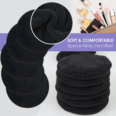 SUNLAND gants microfibre pour démaquillage du visage, nettoyage en douceur et précis.