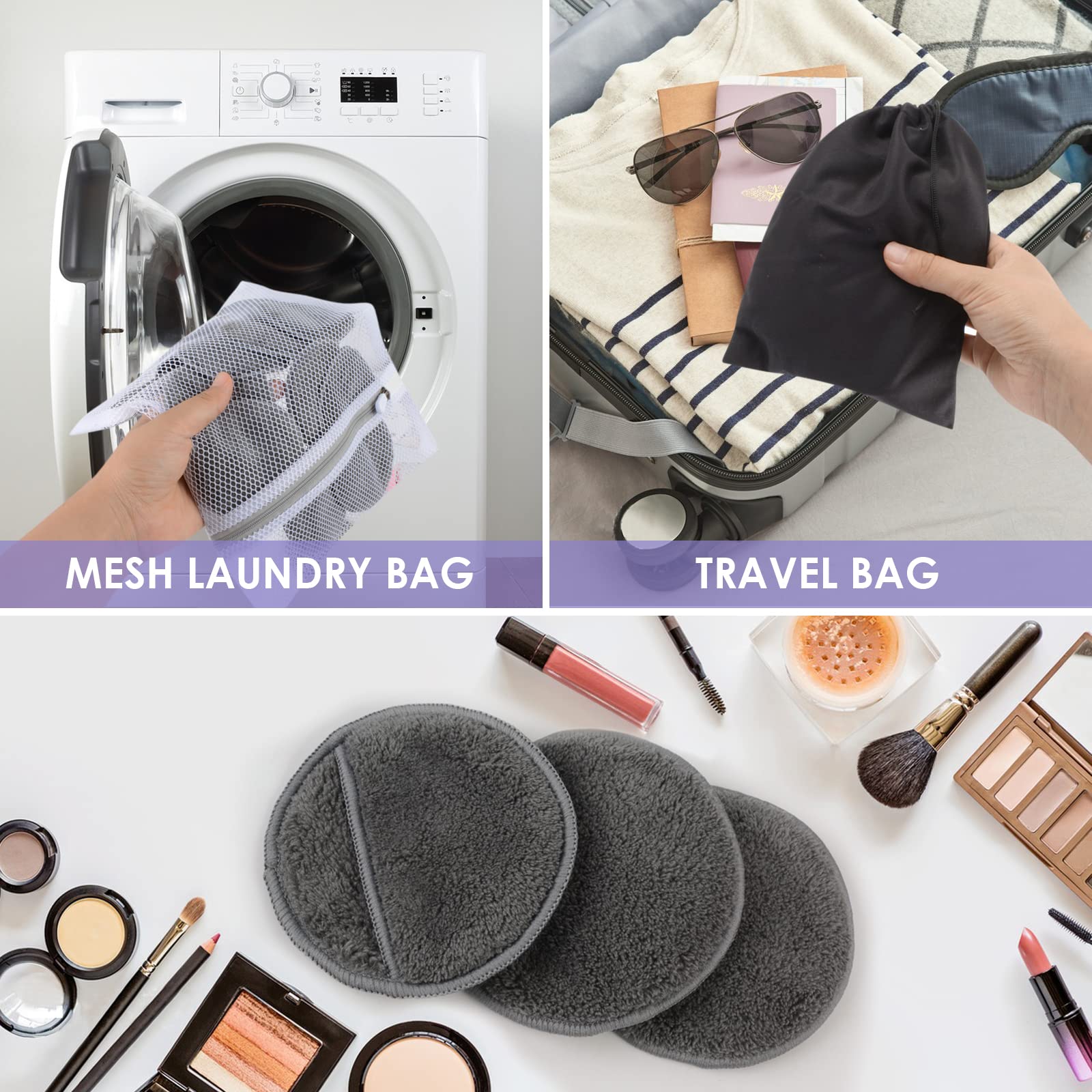 SUNLAND sac lavage inclus, rangement sûr et lavage facilité.