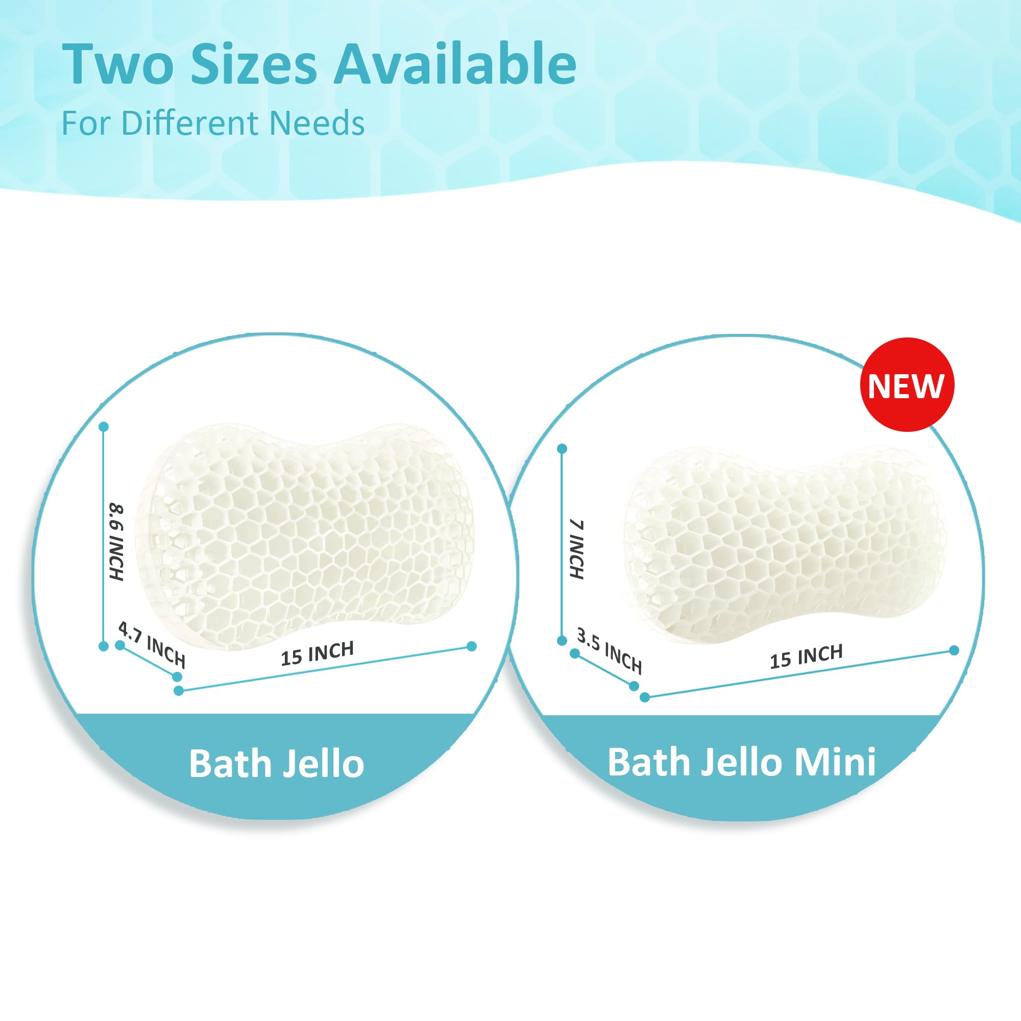 Sunlit Bath Jello: structure en nid-d'abeilles assurant soutien ferme et séchage rapide.