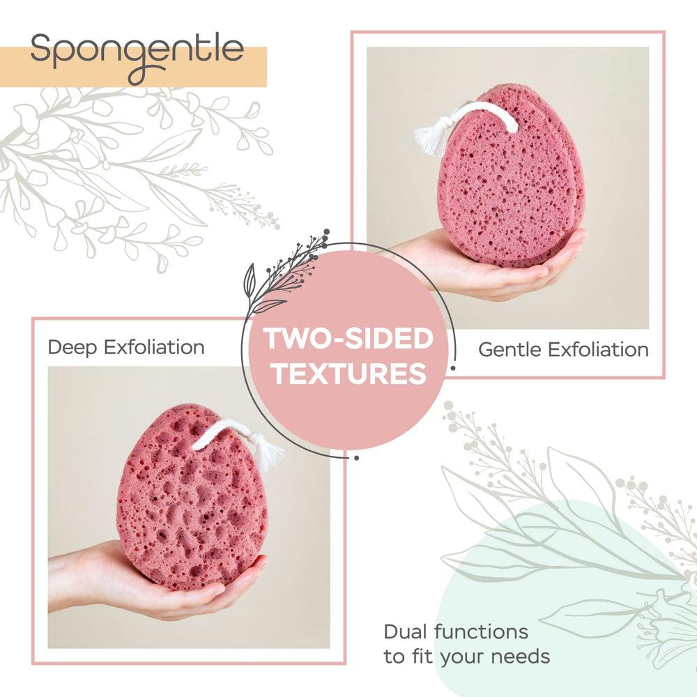 Sunlite Spongentle texture exfoliante pour une peau nettoyée en douceur.