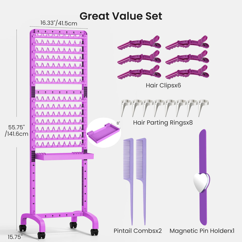 Ensemble outils tressage Sunnacate 17 pièces pour des tresses propres et précises.