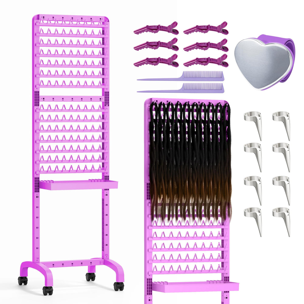 Sunnacate Étagère tresses 280 piquets, organisation efficace pour grands projets de tressage.