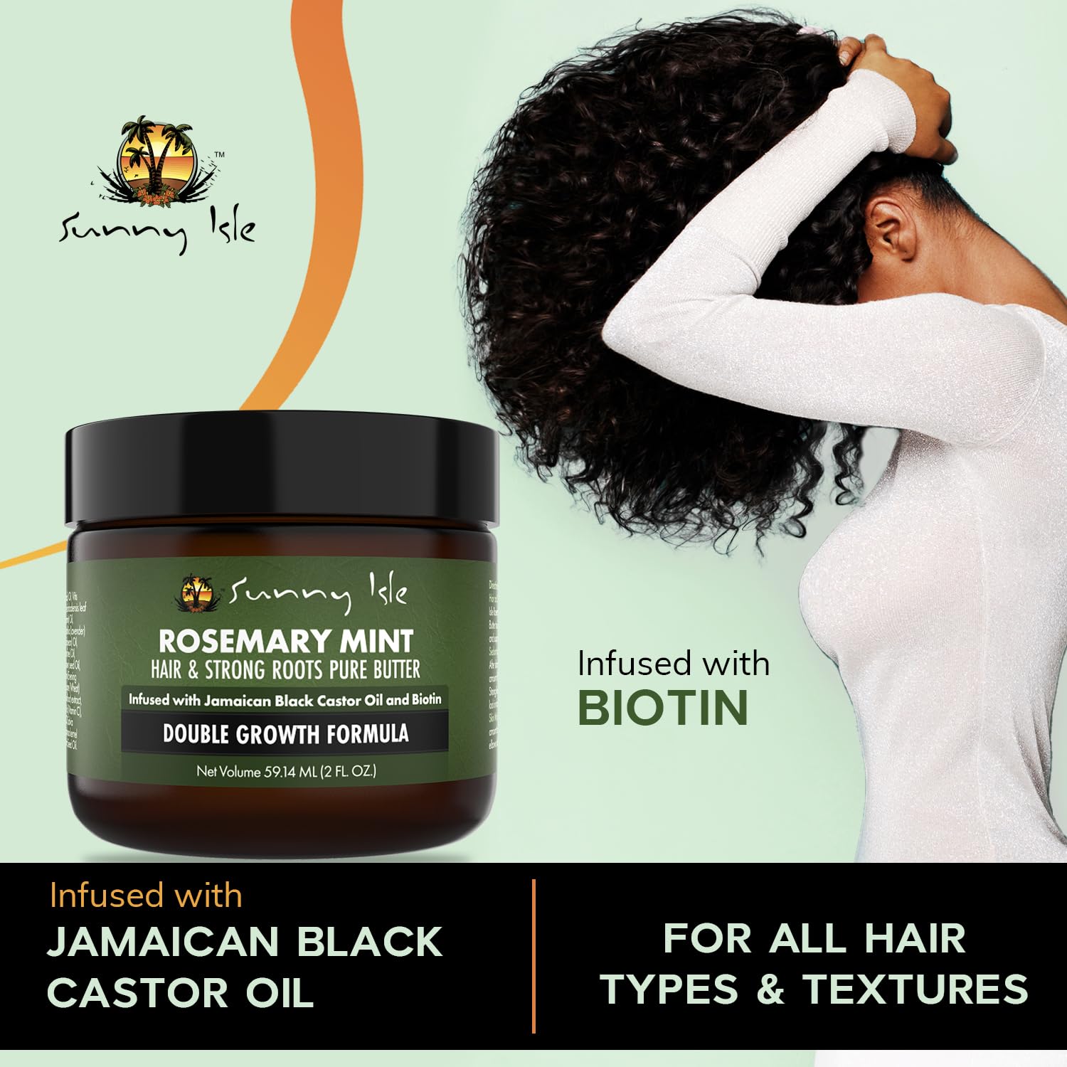 Sunny Isle Bouteille Beurre 2oz — format voyage pratique pour votre routine capillaire