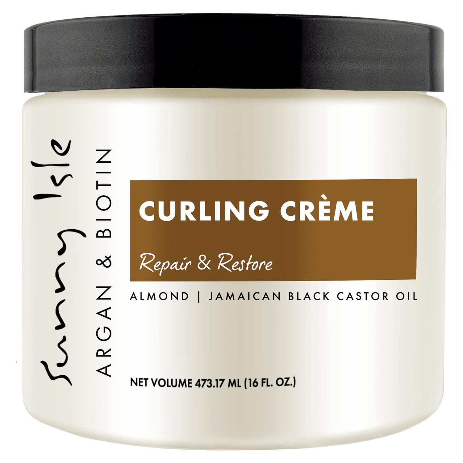 Sunny Isle Crème définissante argan biotine: boucles définies et souples.