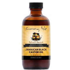Sunny Isle huile de castor noir, bouteille quatre onces pour cheveux et peau.
