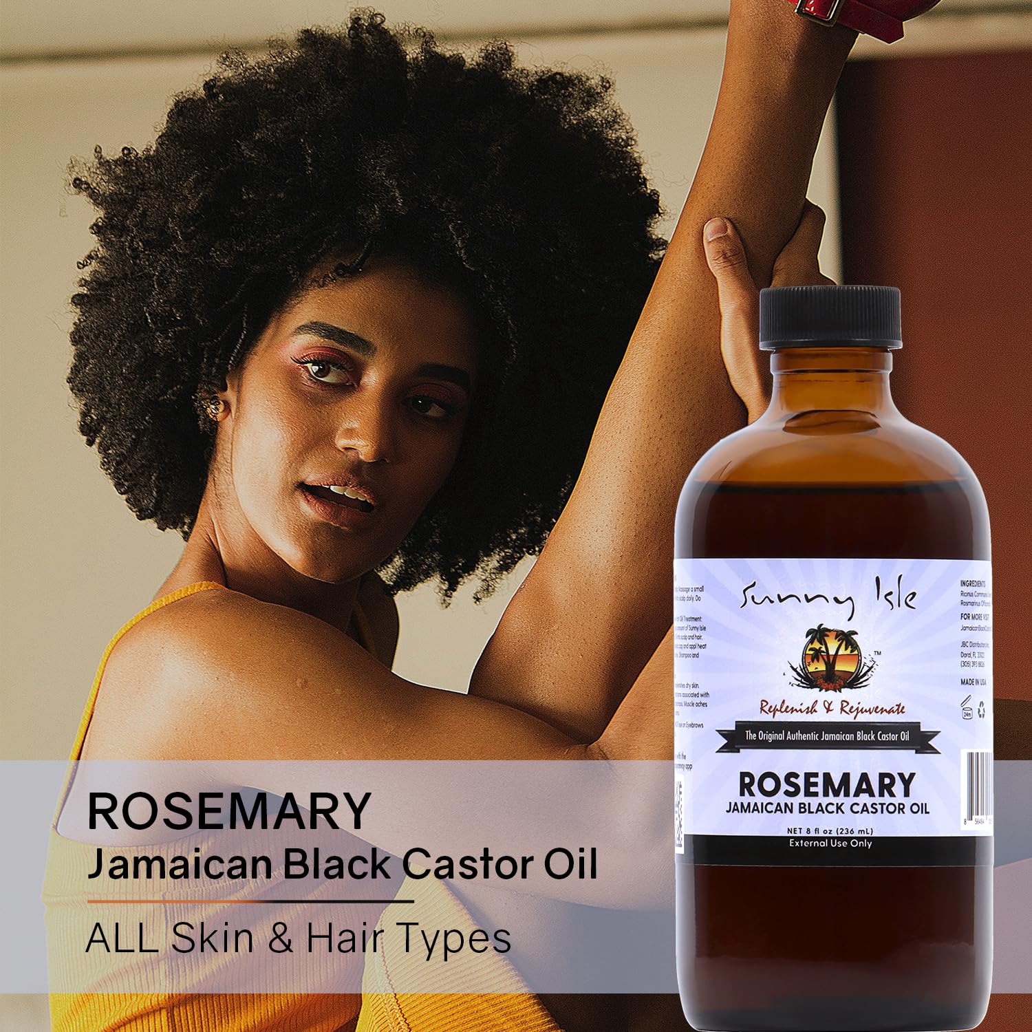 Sunny Isle hydratation cheveux peau huile castor noire