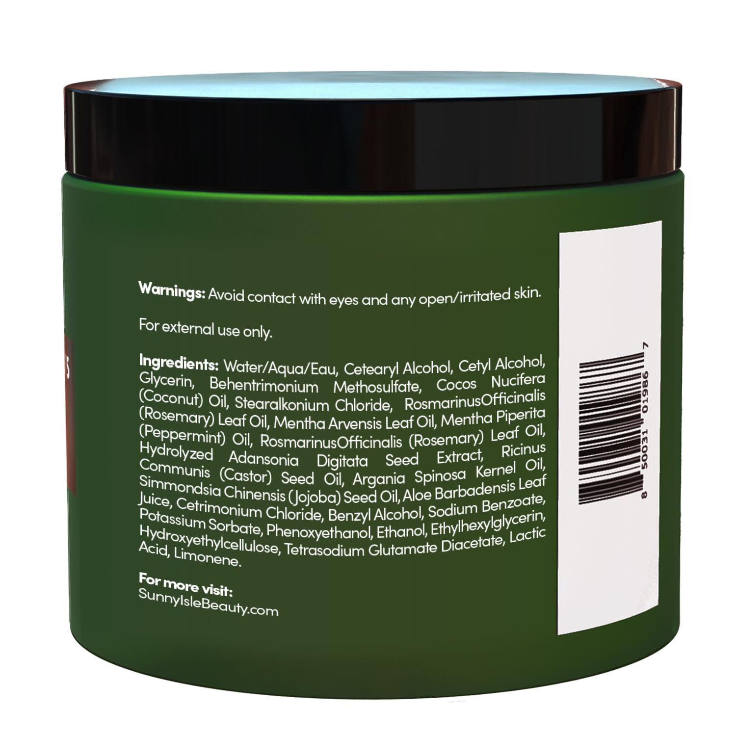 Sunny Isle masque cheveux menthe romarin: sensation fraîche et revitalisante
