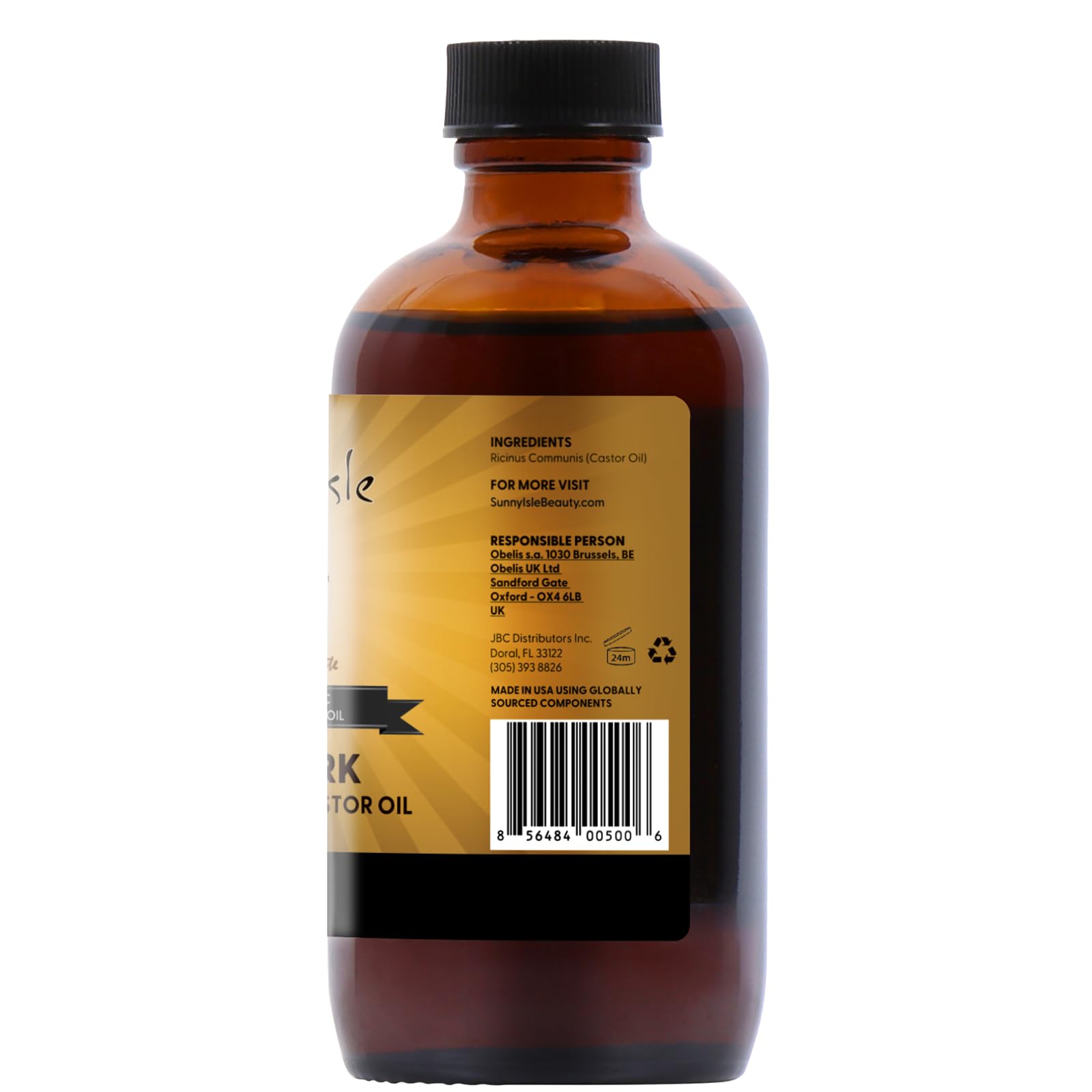 Extraction naturelle et biologique avec Sunny Isle huile de ricin noire.