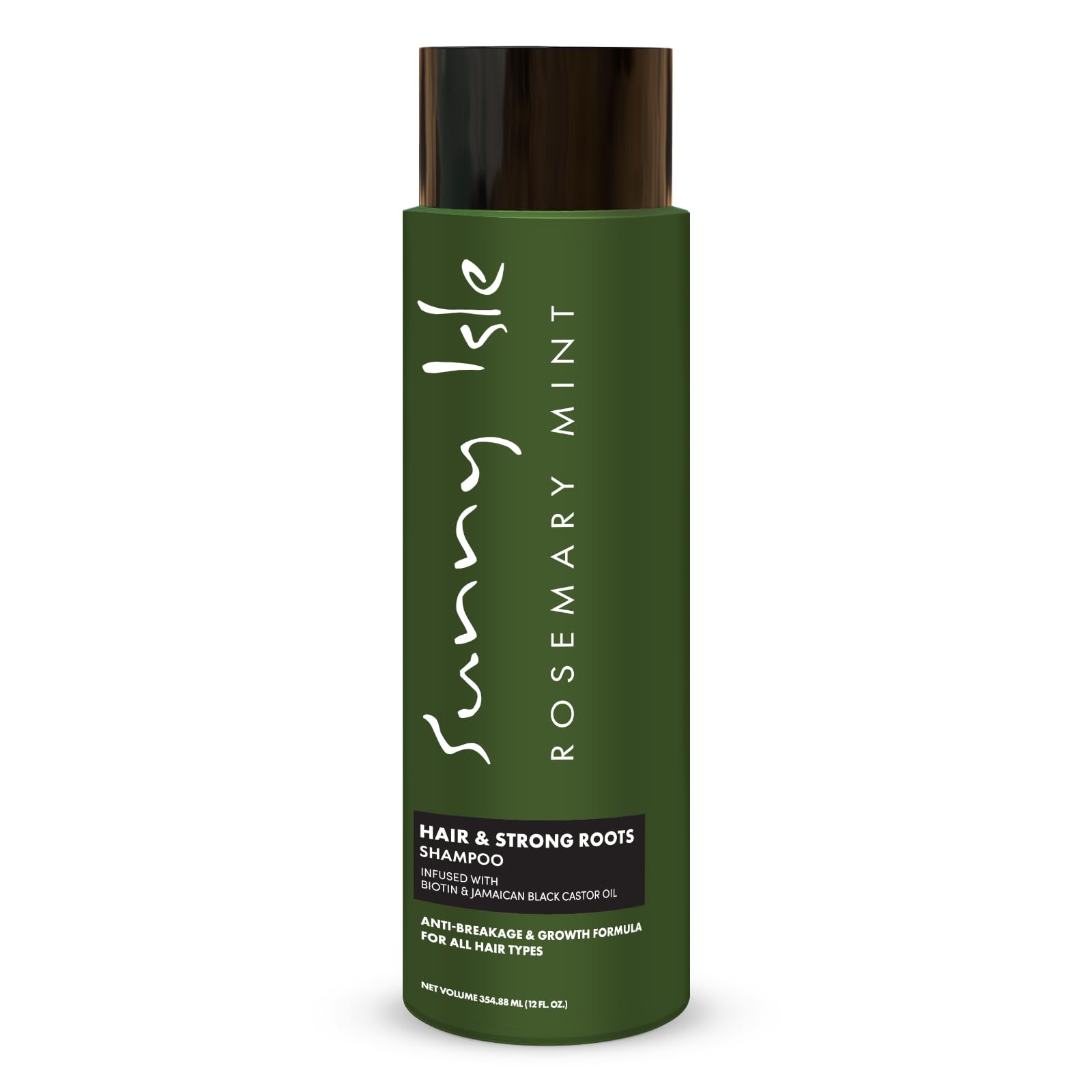 Sunny Isle shampoing romarin menthe : bouteille pratique pour une routine capillaire nourrissante.