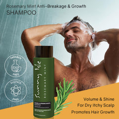 Sunny Isle shampoing romarin menthe : flacon montre l'huile de ricin noire jamaïcaine.