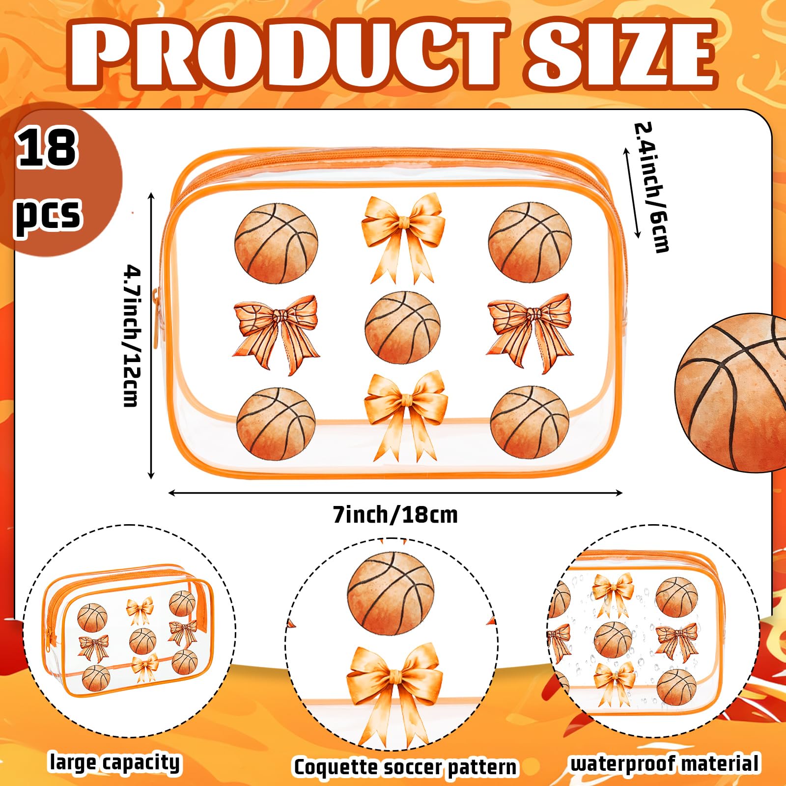 Pochette Sunnymove ballon basket orange: rangement compact pour voyages