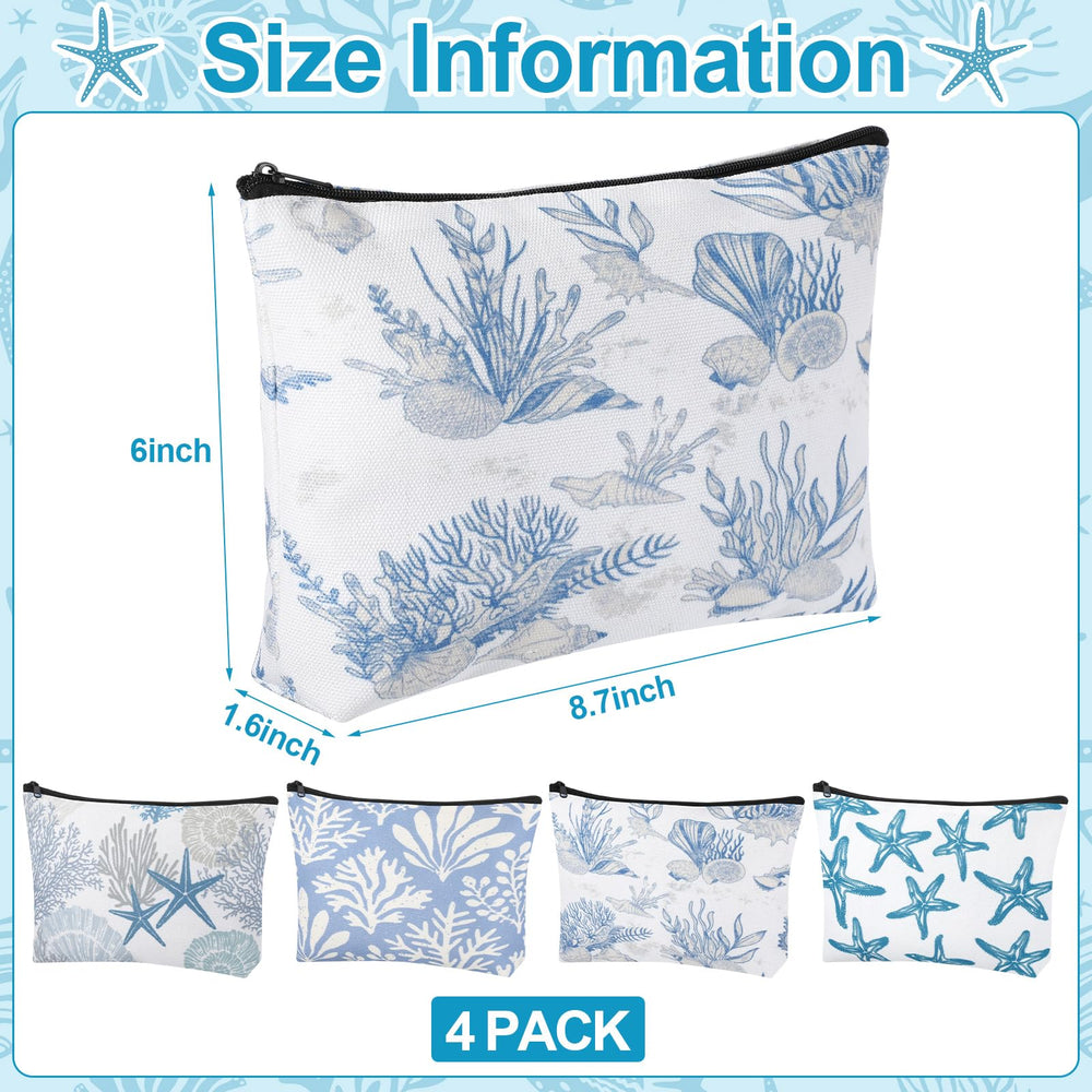 Sunnymove sac bord-de-mer coquille, etui lumineux pour ranger maquillage et accessoires