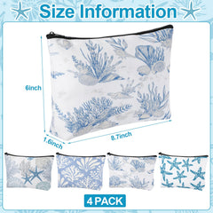 Sunnymove sac bord-de-mer coquille, etui lumineux pour ranger maquillage et accessoires