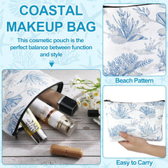Sunnymove sac bord-de-mer corail, accessoire elegant pour organiser vos produits de soin