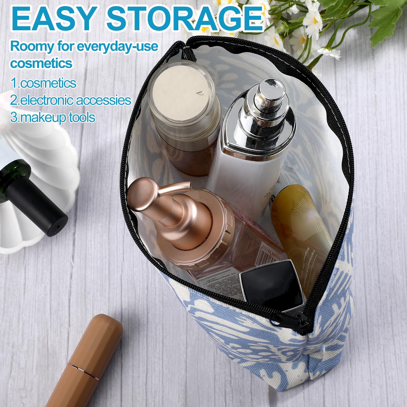 Sunnymove sac bord-de-mer motif-marins, pratique pour ranger maquillage et petites affaires