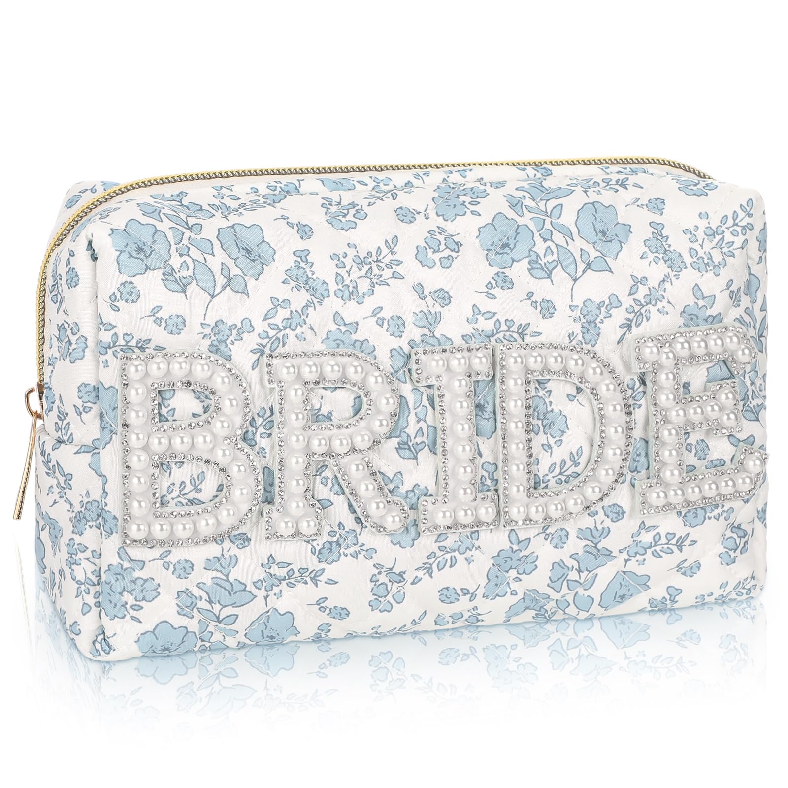 Sunnymove sac maquillage coton fleurs Bride, espace généreux pour maquillage et soins.