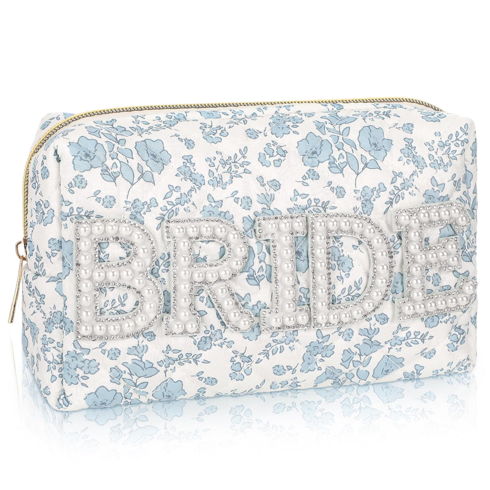 Sunnymove sac maquillage coton fleurs Bride, espace généreux pour maquillage et soins.