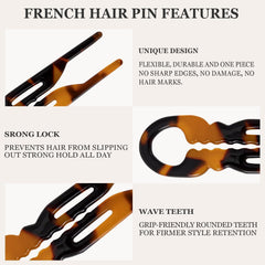 Sunolga barrettes polyvalentes pour changer de style rapidement avec une pince.