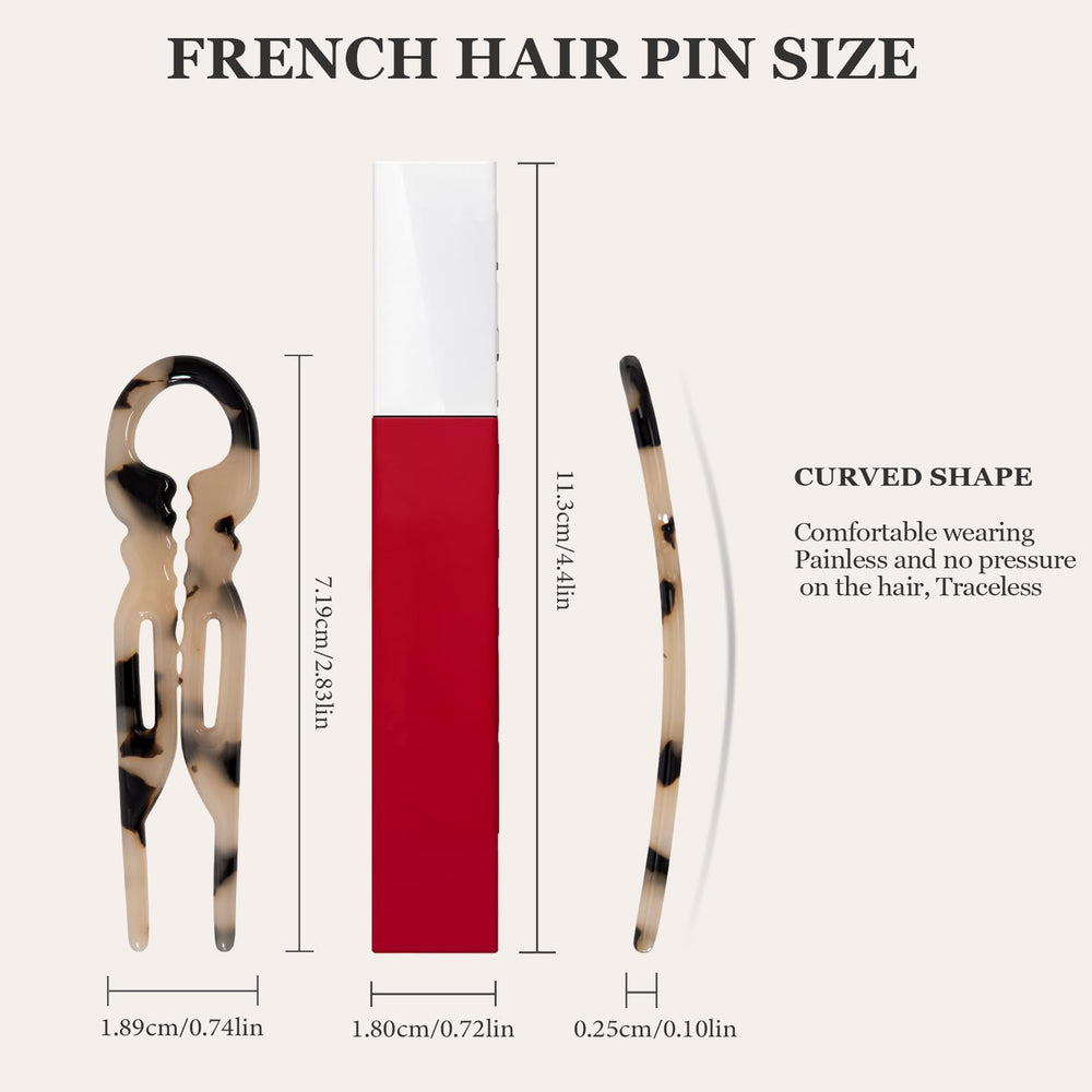 Sunolga pince-cheveux anti-glisse double encoche: fixation durable sans retouches.