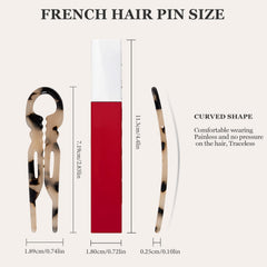 Sunolga pince-cheveux anti-glisse double encoche: fixation durable sans retouches.