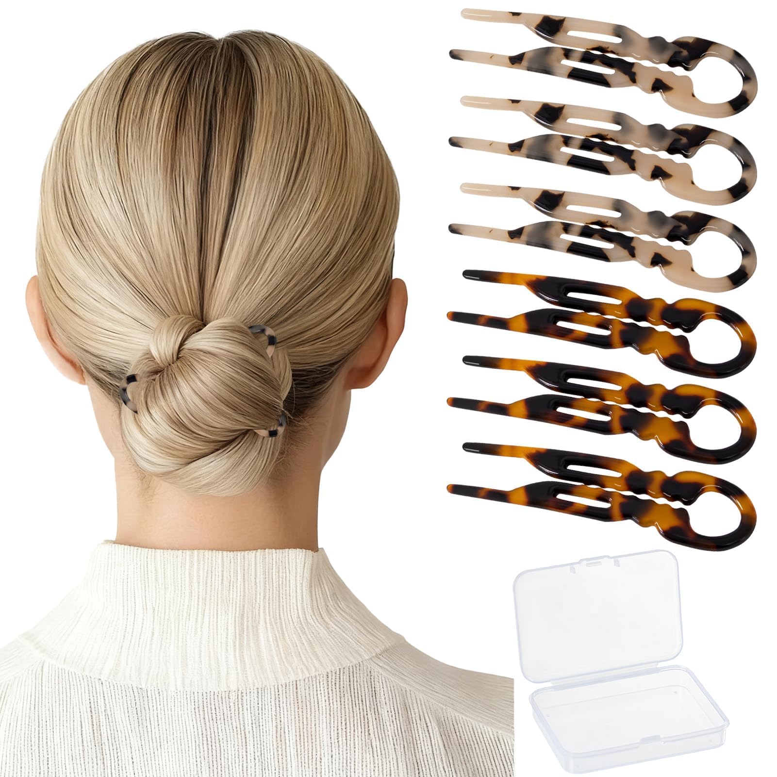 Sunolga pince-cheveux incurvee: ensemble de six pour un maintien fiable toute la journée.