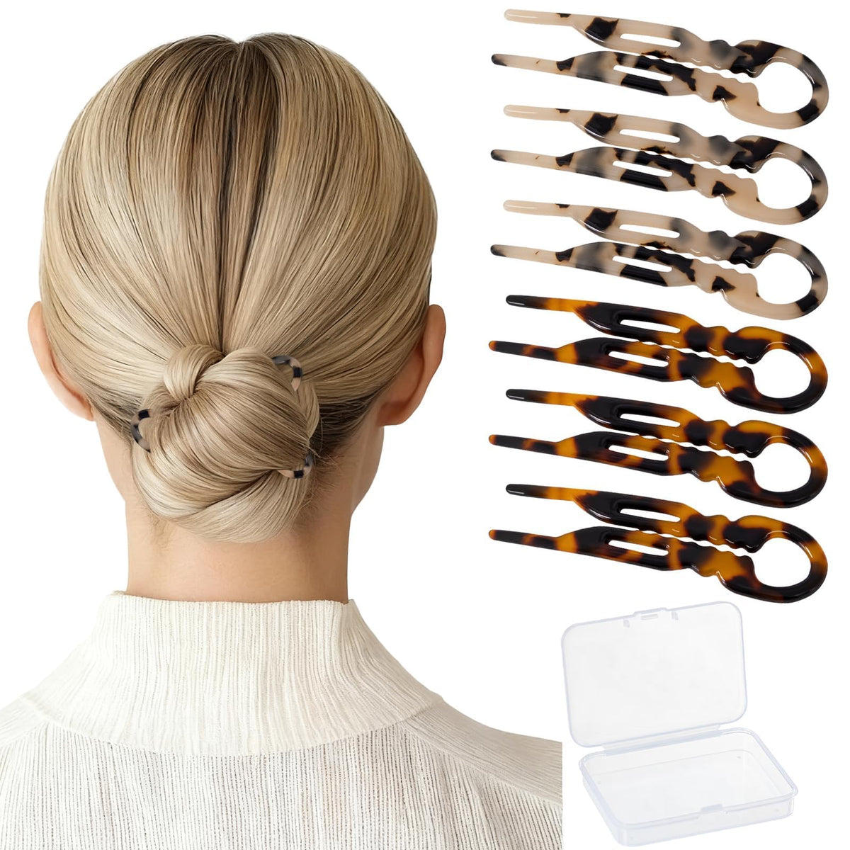 Sunolga pince-cheveux incurvee: ensemble de six pour un maintien fiable toute la journée.