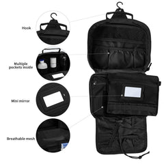 SUNRISING trousse toilette pliable et compacte pour gagner de l'espace.