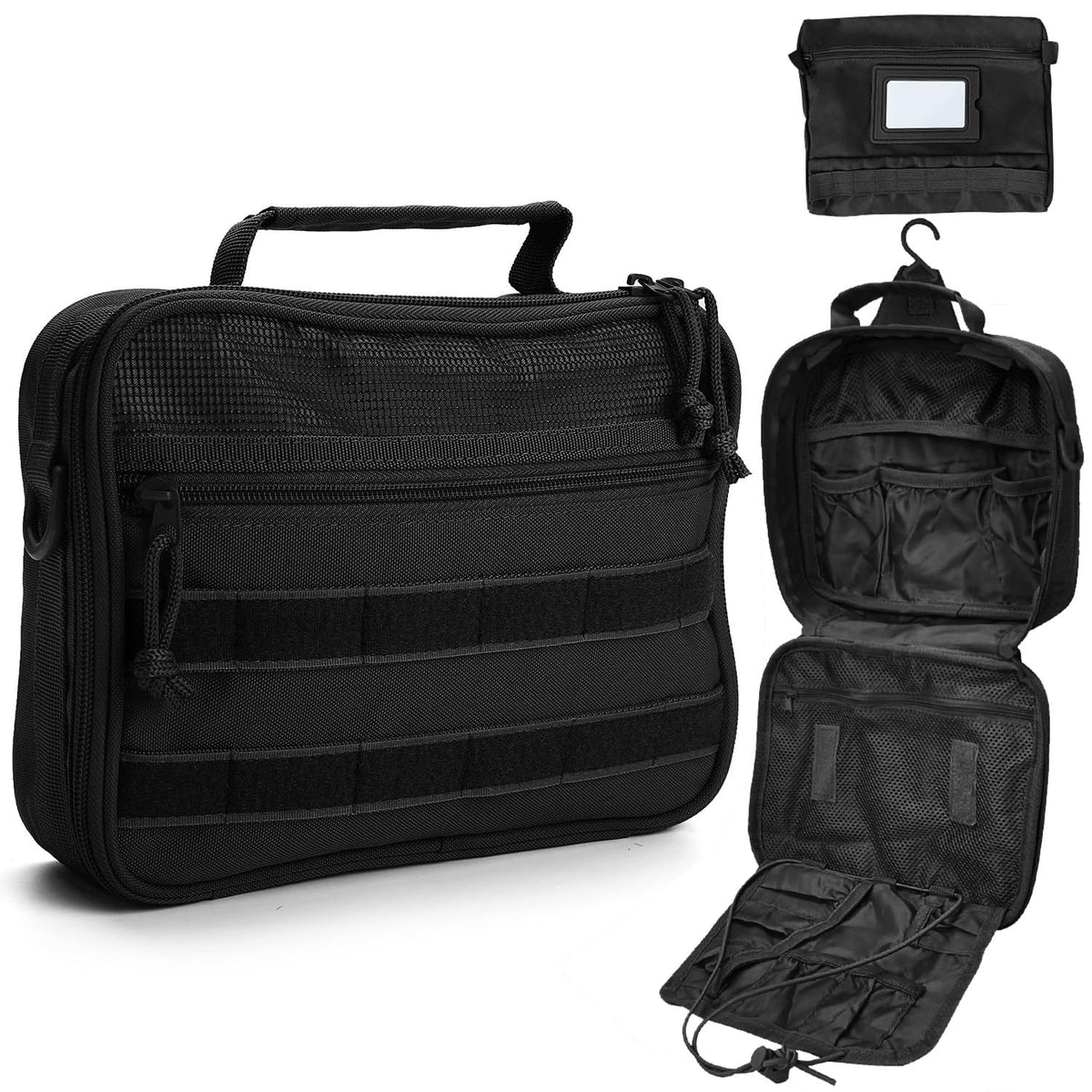 SUNRISING sac de toilette suspendu avec crochet pratique pour voyager et rester organisé.