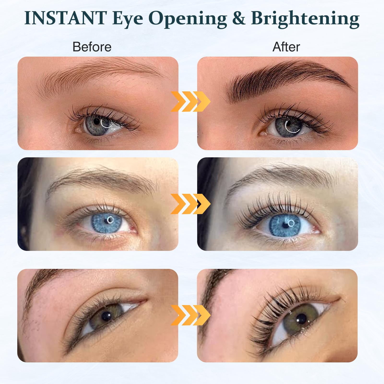 SUNSENT Lash Lift Kit 4 en 1 – formulation vegan sûre pour les cils et sourcils