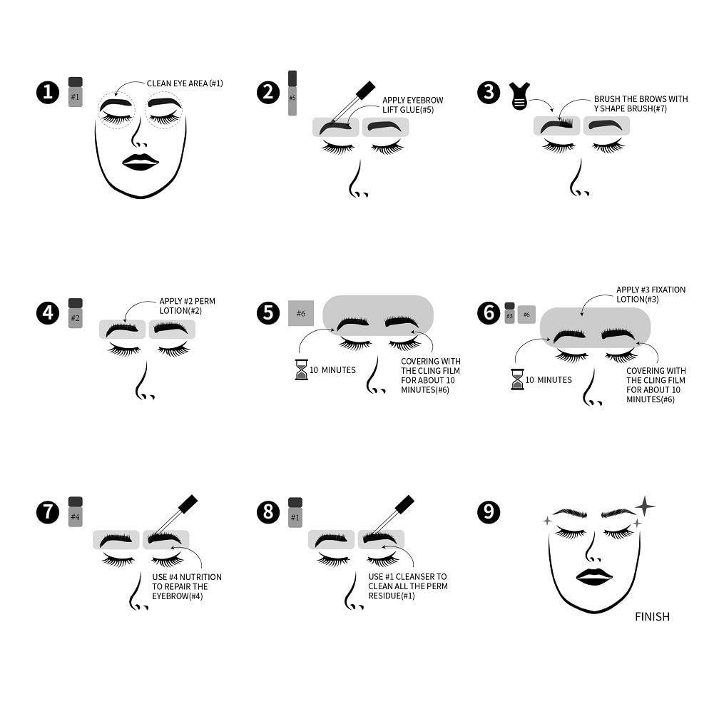 SUNSENT Sourcils Lamination Kit—application rapide à domicile pour un regard plus réveillé.