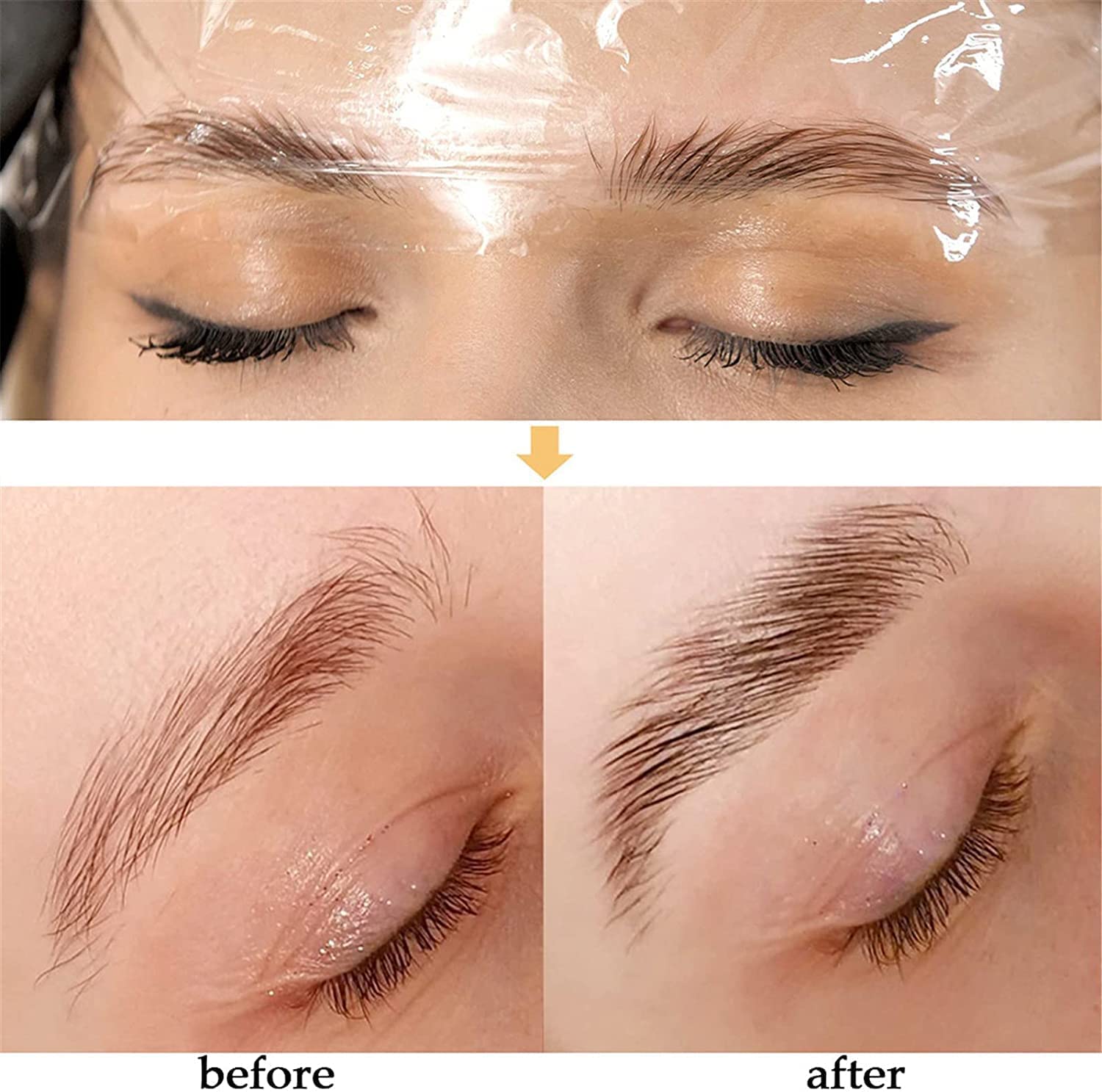 SUNSENT Sourcils Lamination Kit—résultat 3D naturel en redressant les poils.