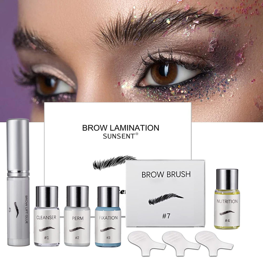 SUNSENT Sourcils Lamination Kit—idéal pour utilisation à domicile et occasions spéciales.