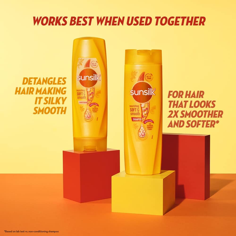 Sunsilk Nourrissant – rituel quotidien pour cheveux soyeux et sains.