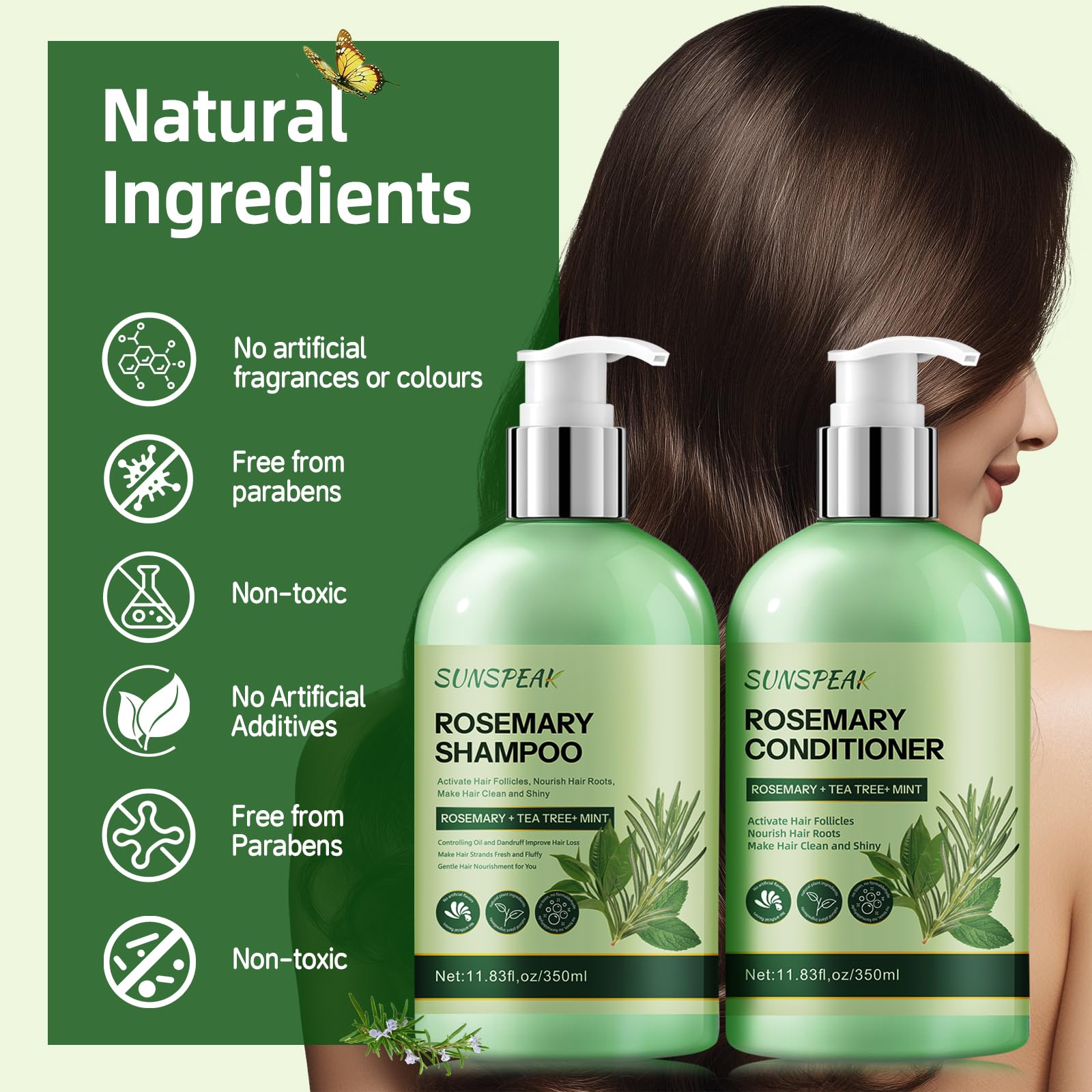 Sunspeak Brillance Cheveux Souples : résultat éclatant et toucher soyeux.