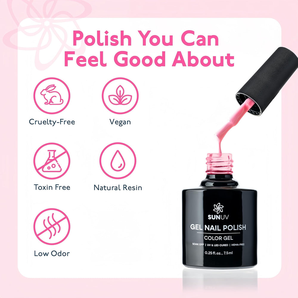 SUNUV vernis gel facile à appliquer, résultat uniforme.