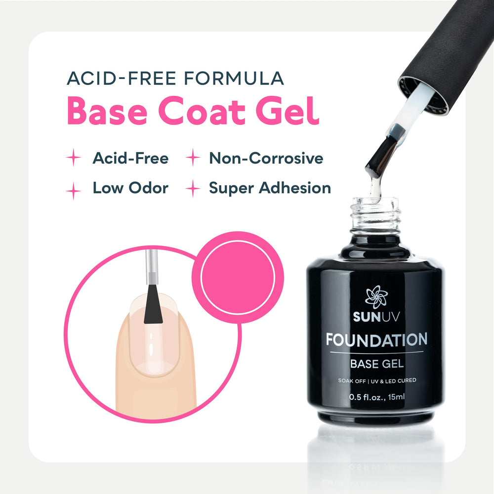 SUNUV base sans essuyage 15ml, application rapide sans nettoyage.