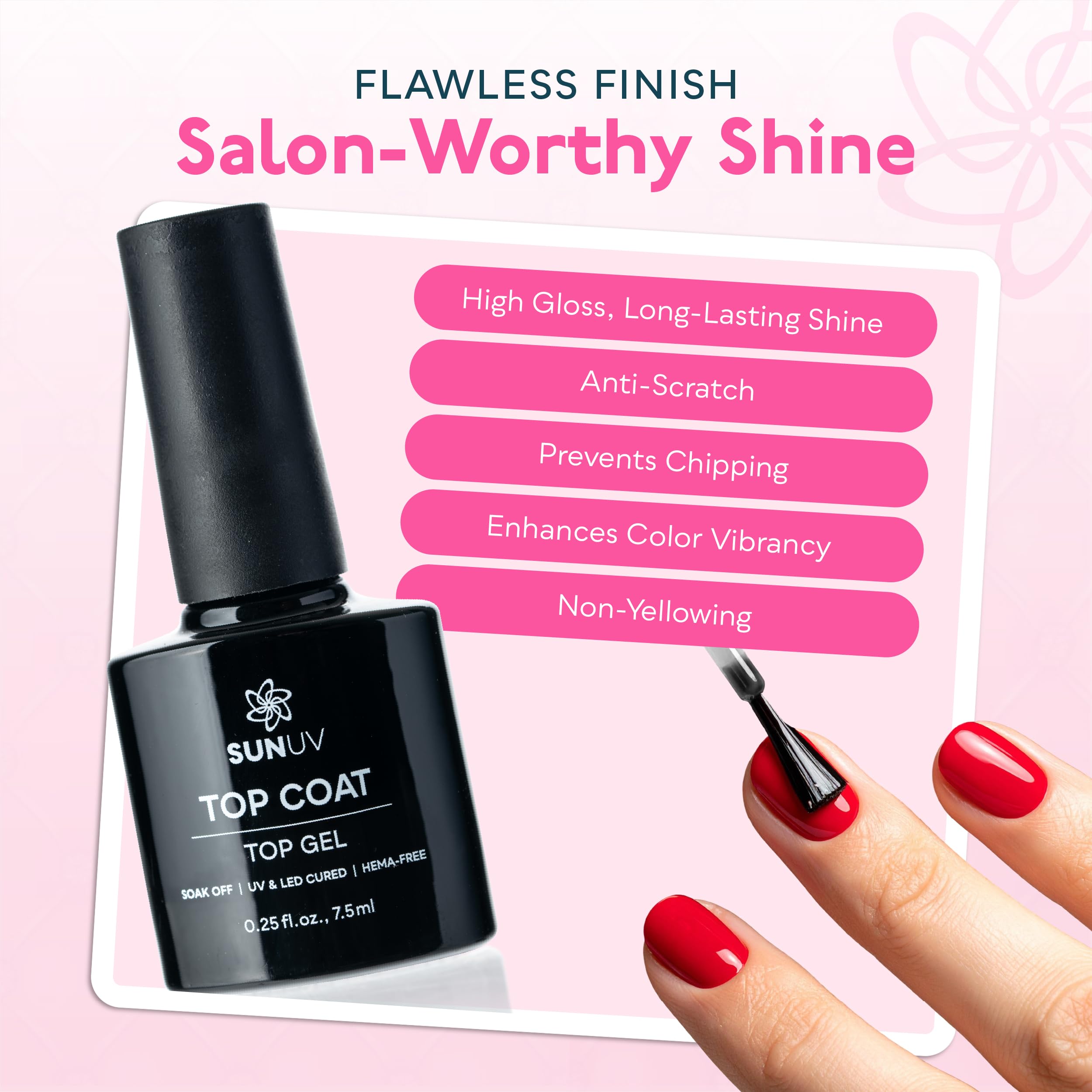 SUNUV vernis gel longue duree, tenue jusqu a 21 jours.