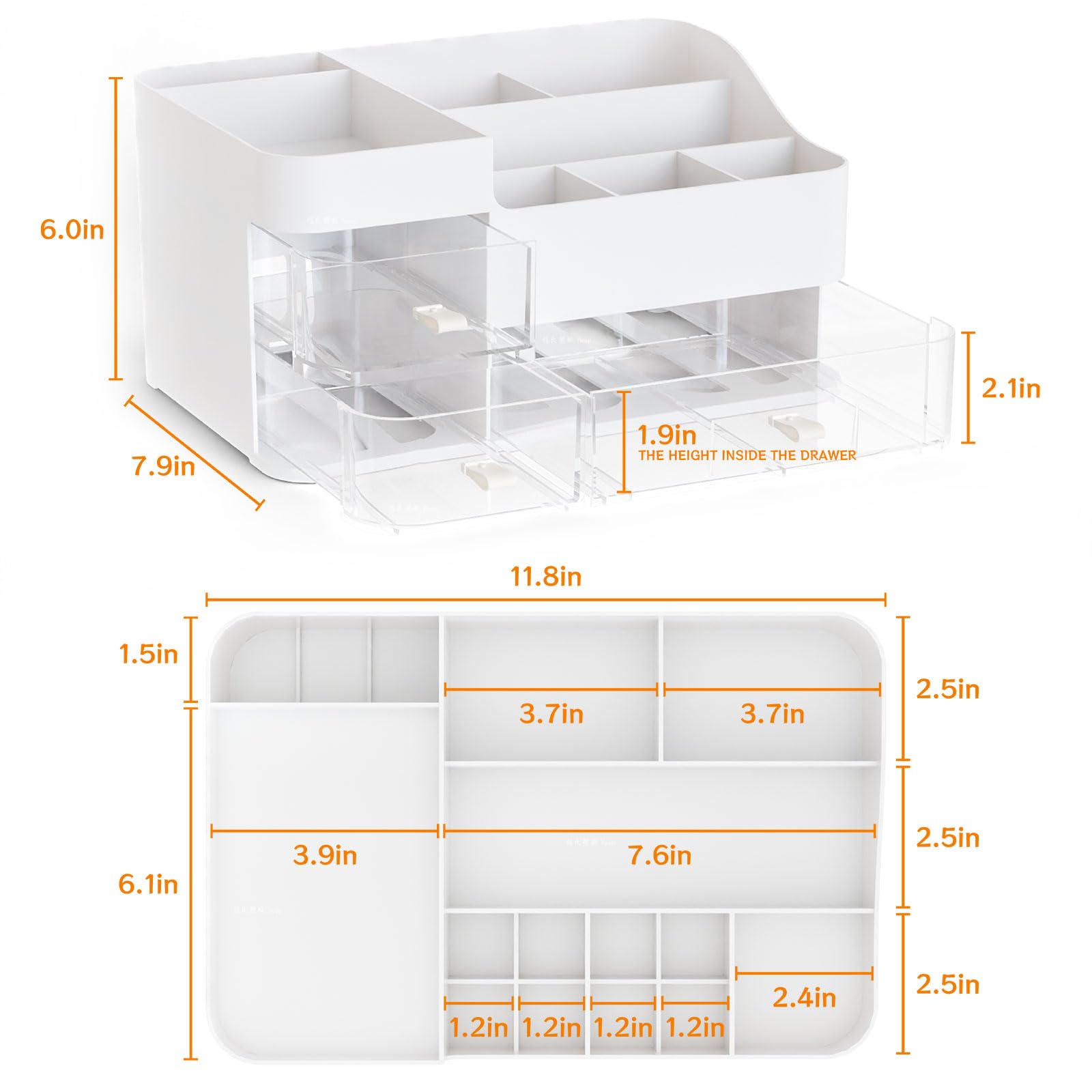 SuoXing Organisateur Maquillage multifonction: optimise palettes, fonds de teint et accessoires beauté.