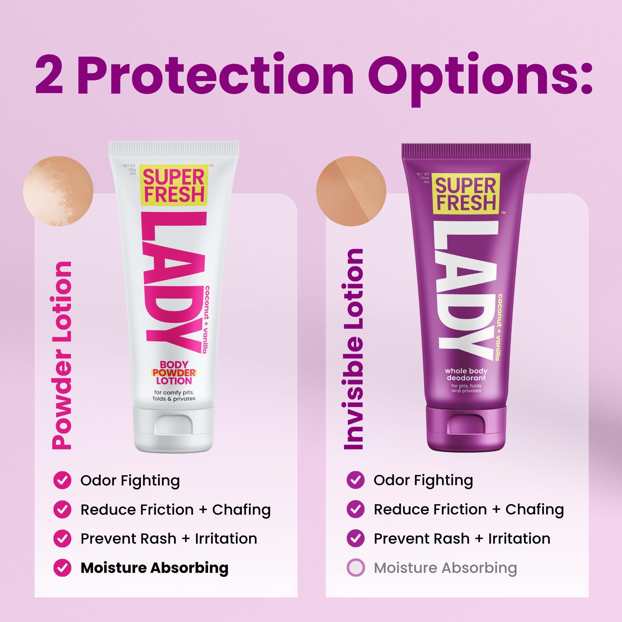 Super & Fresh Co déodorant lotion sans aluminium pour une option légère et sûre.