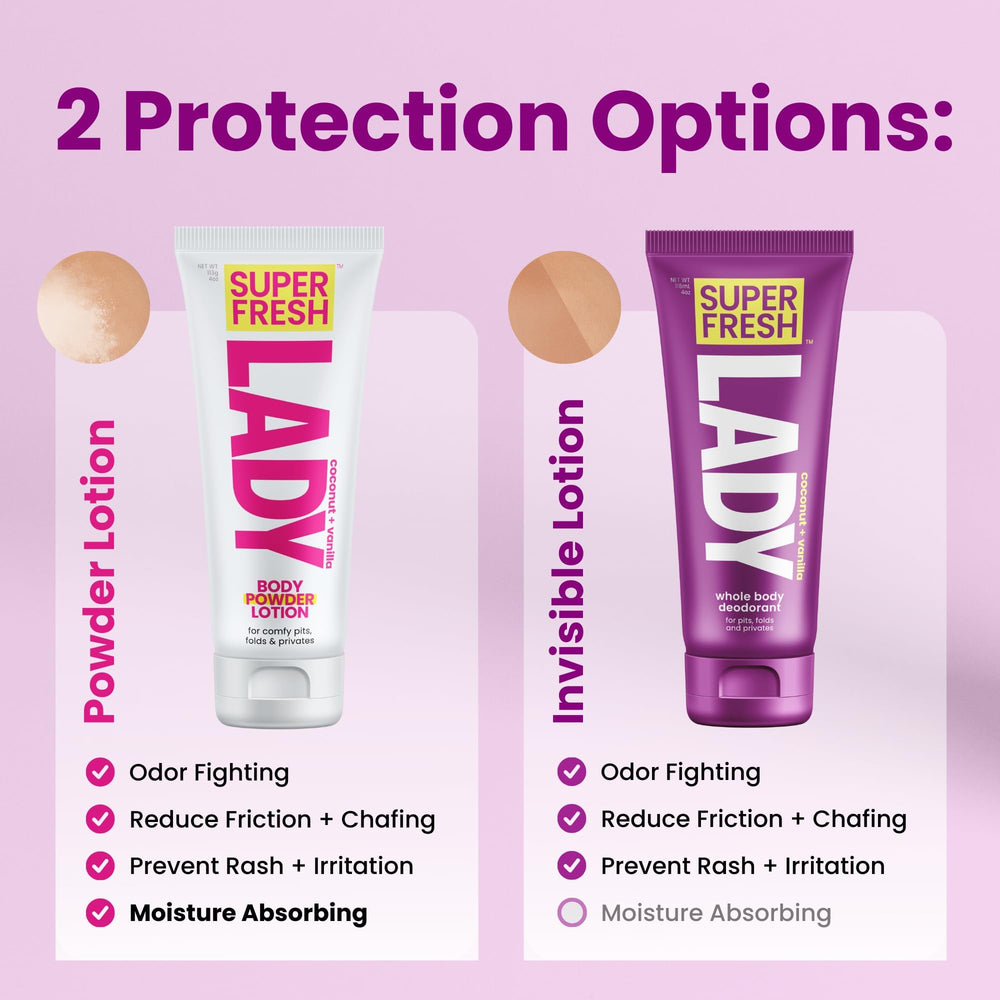Super & Fresh Co déodorant lotion sans aluminium pour une option légère et sûre.