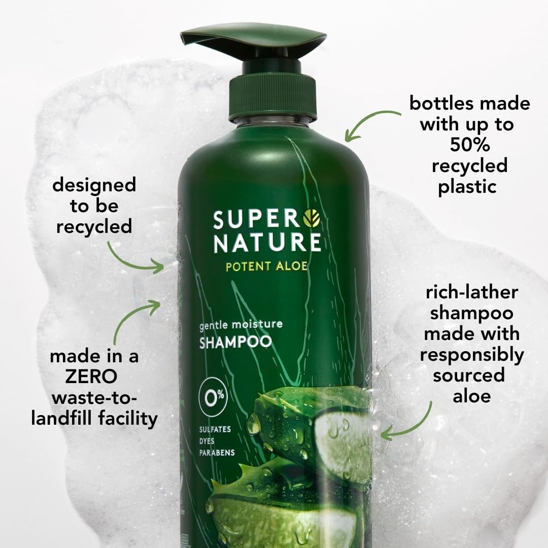 Duo soin capillaire Super Nature prêt à être utilisé dans un emballage élégant.