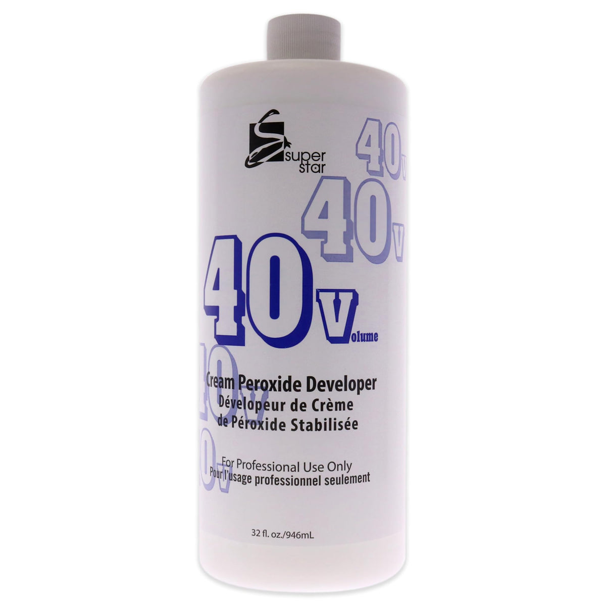 Super Star crème développeur, bouteille pratique pour une couleur homogène.