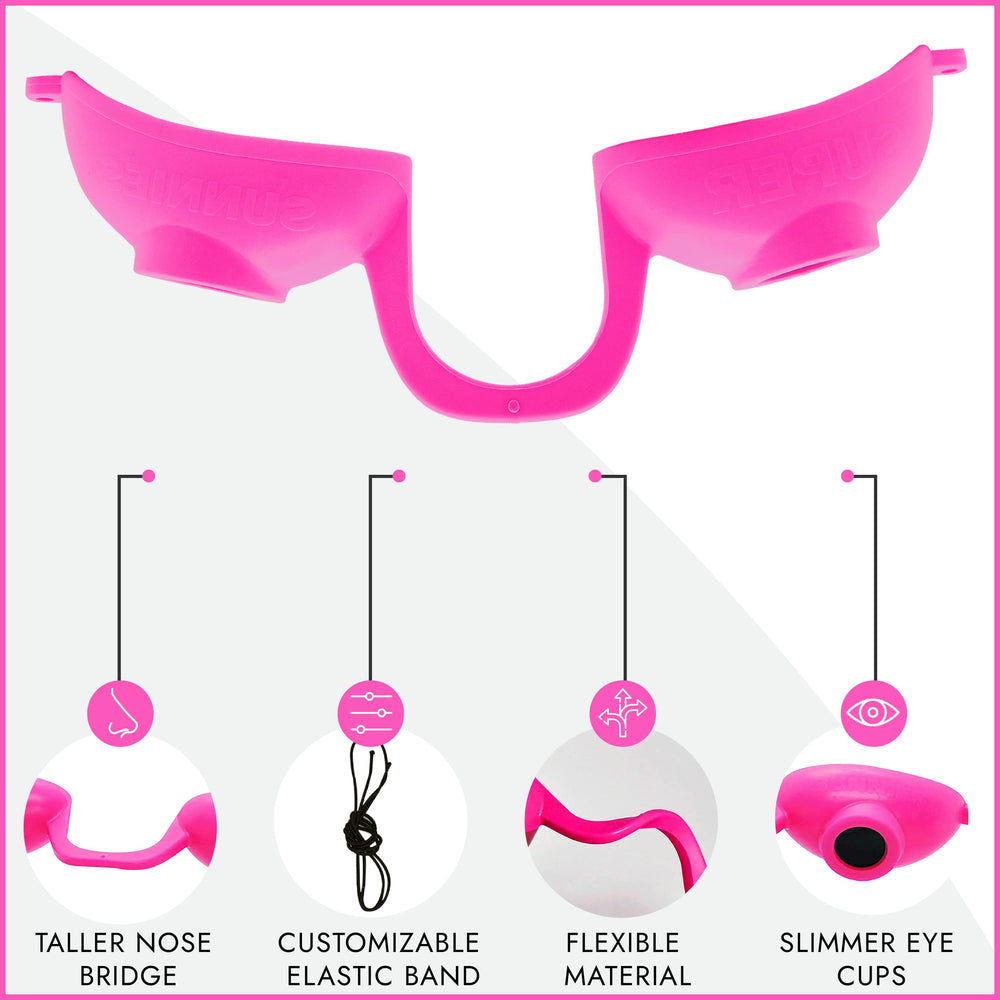 Super Sunnies EVO FLEX UV glasses for indoor tanning with slim shields.