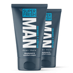 Super Fresh Co. lotion déodorante pour homme en tube sans aluminium, fraîcheur durable.