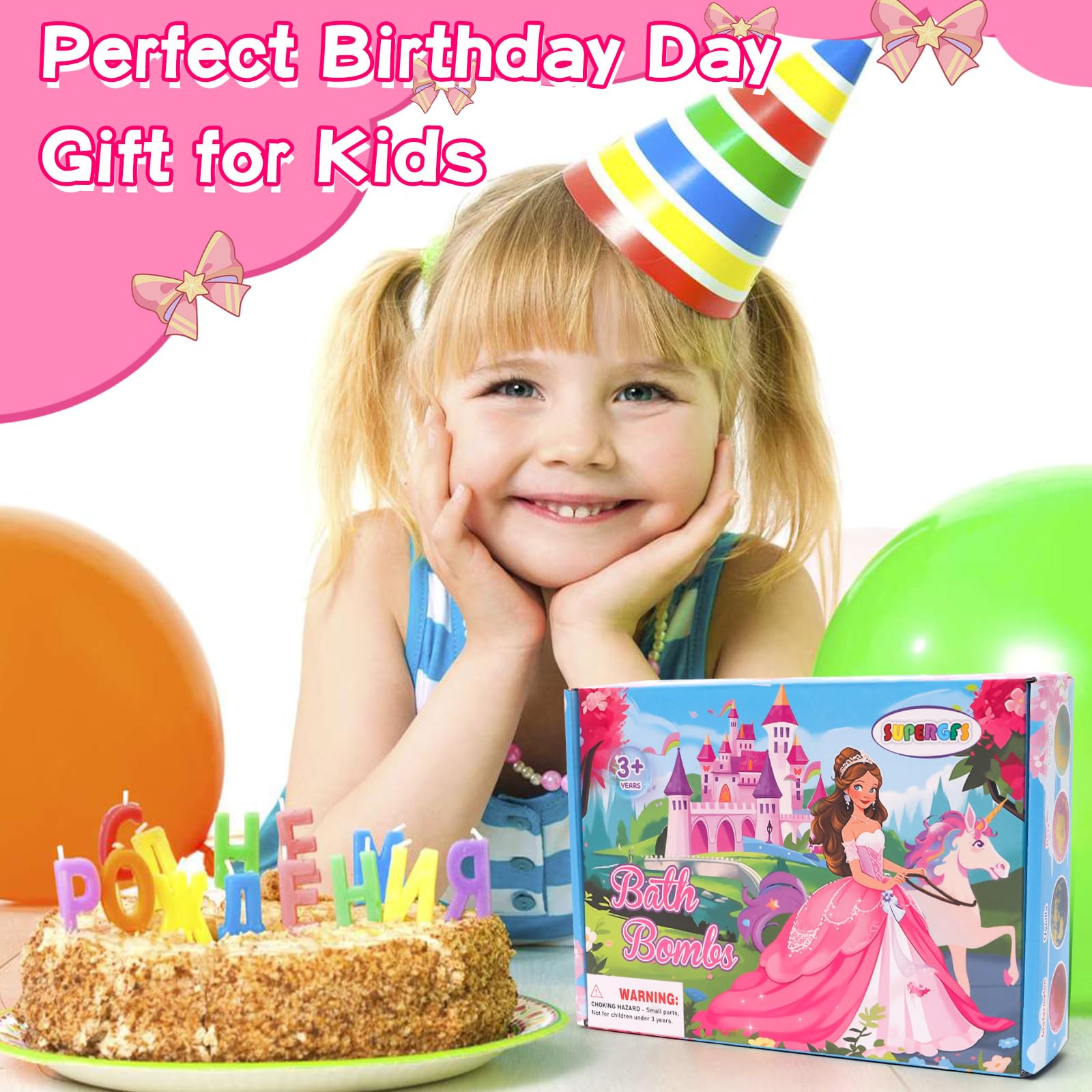 Coffret cadeau SUPERGFS bombes bain pour enfants
