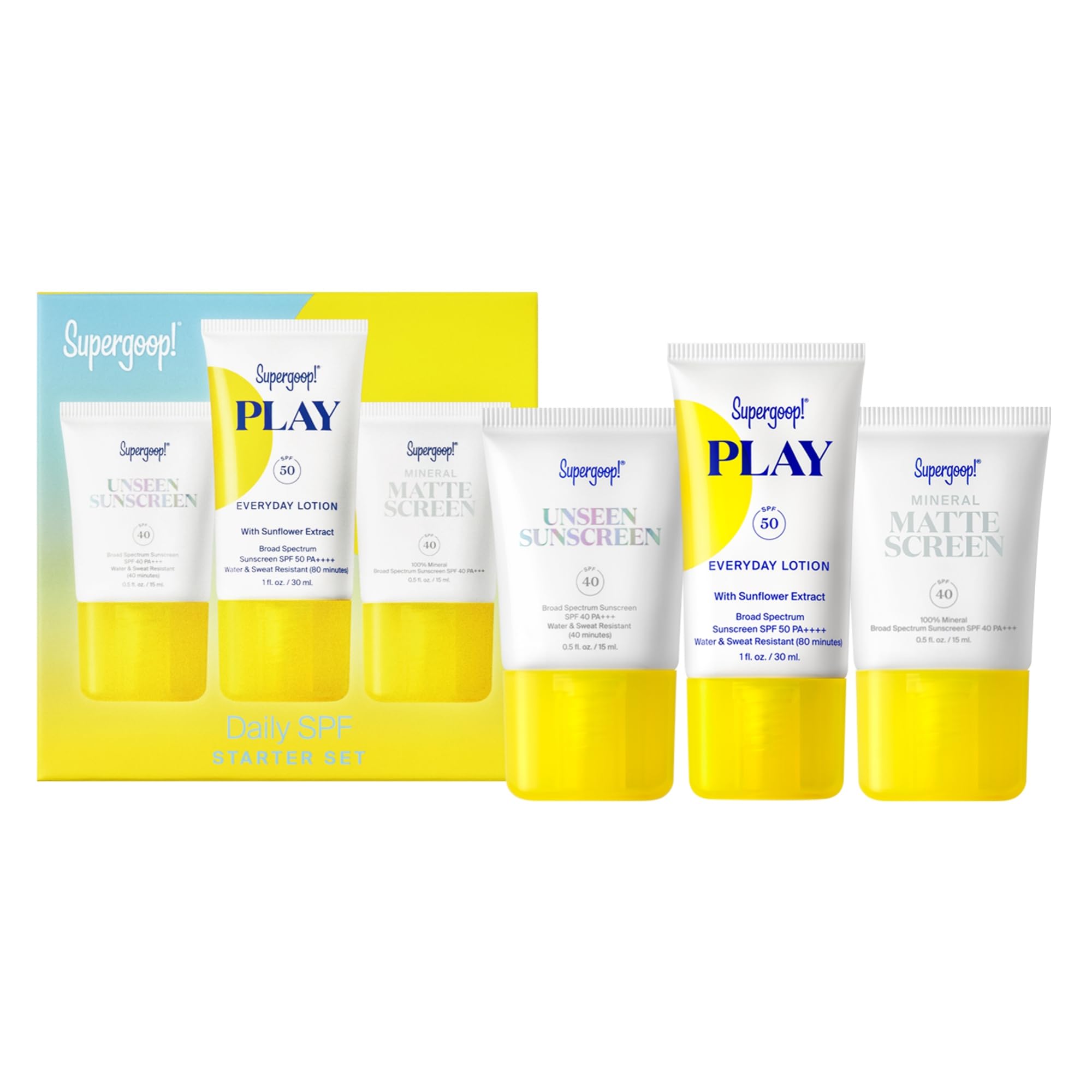 Supergoop! Unseen Sunscreen SPF40: écran solaire invisible et fini naturel, protection légère