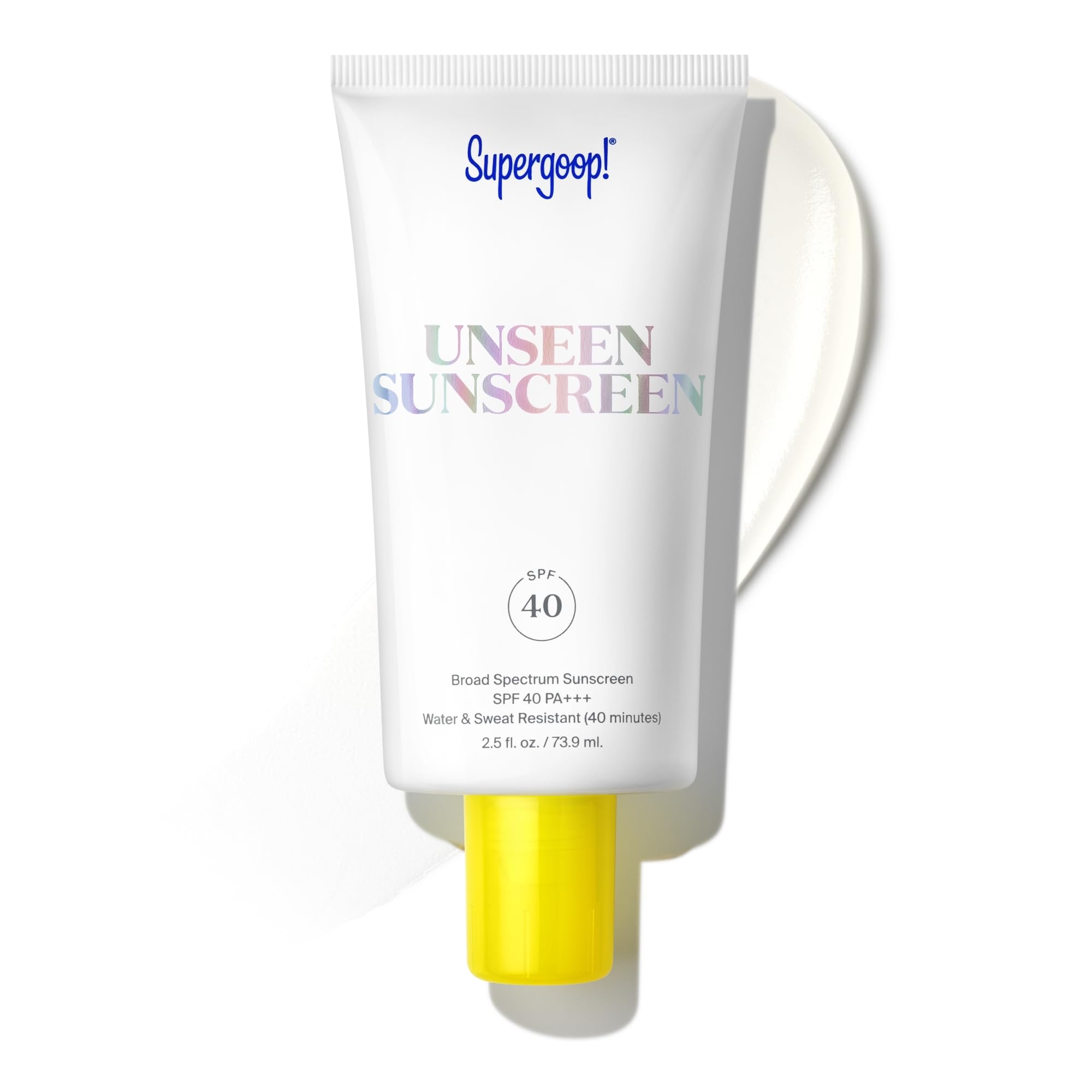 Écran solaire invisible de Supergoop, flacon clair et sans huile.