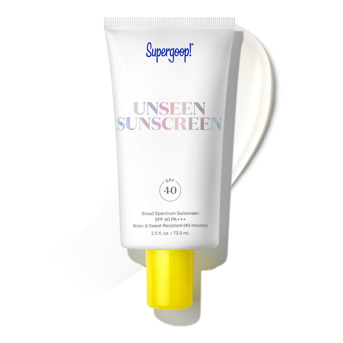 Écran solaire invisible de Supergoop, flacon clair et sans huile.