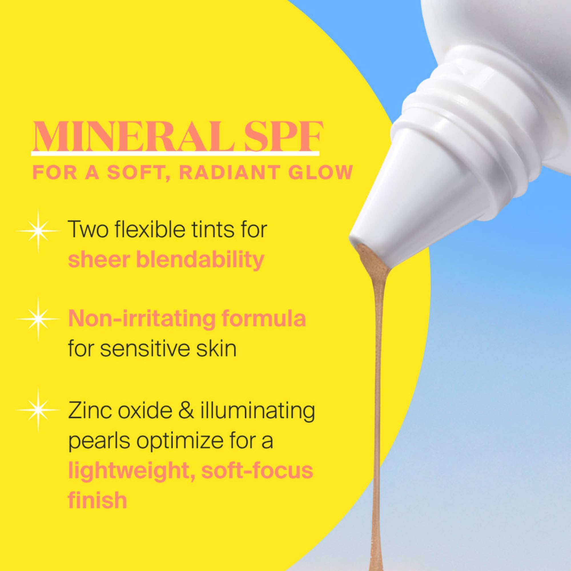 Supergoop Glowscreen Drops Sunrise – goutte minérale illuminante et lissante