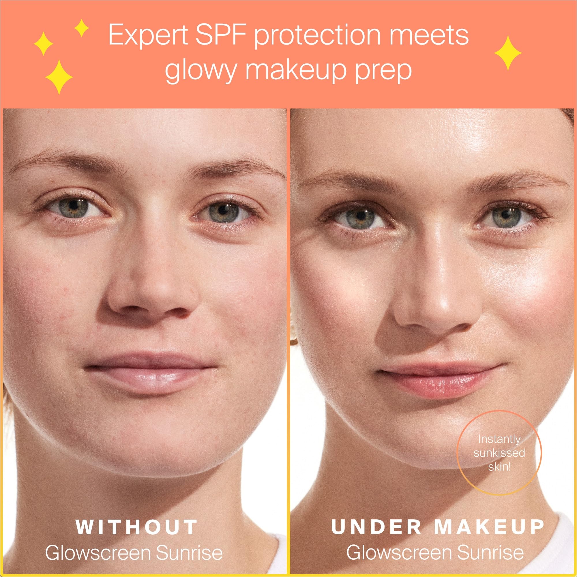 Supergoop! Glowscreen contient hyaluronique pour hydrater et lisser la peau.